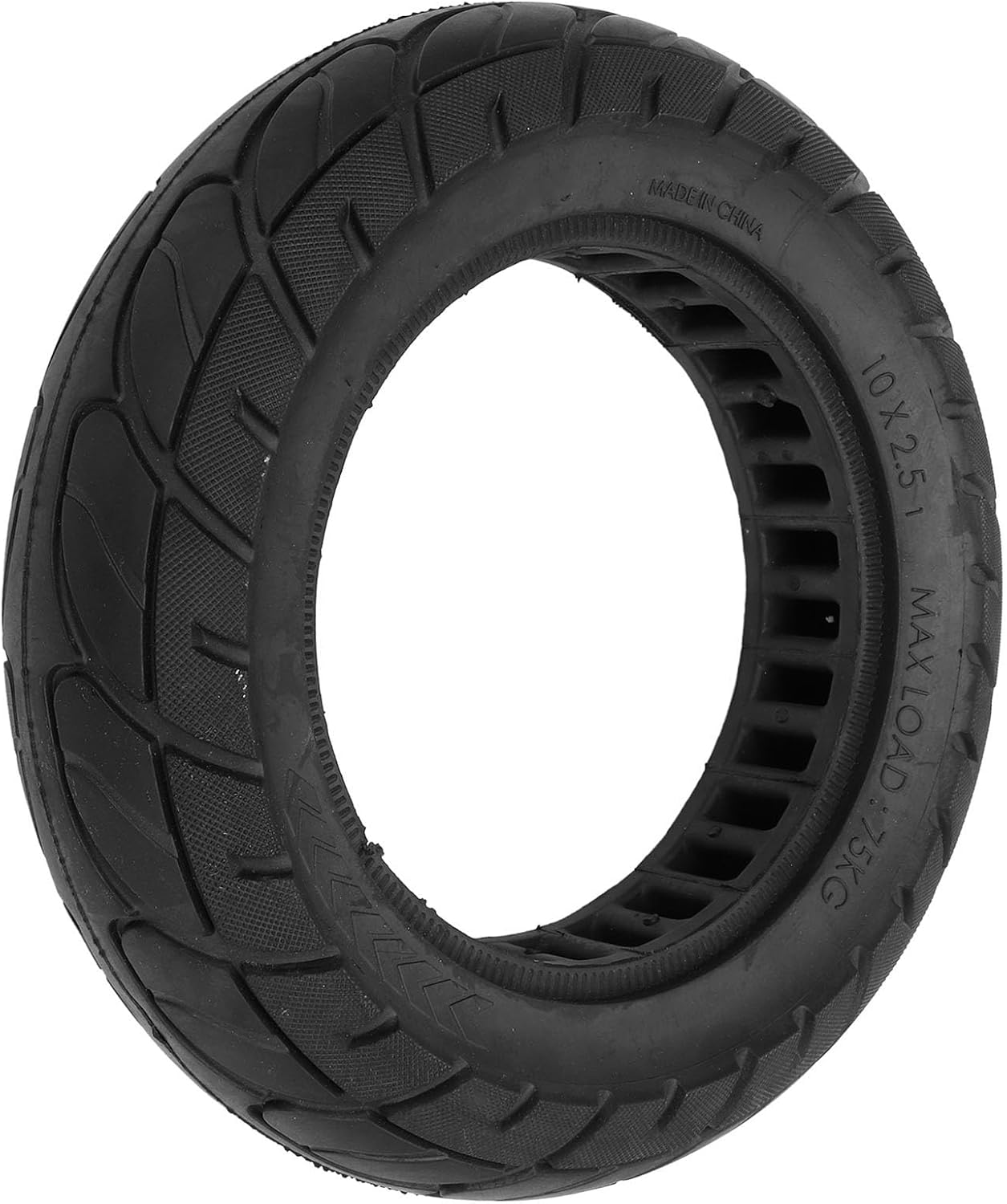 plplaaoo Electric Scooter Solid Tire Durable High Performance Shock Absorbing Anti Slip Explosion Proof Replacement Tire for Electric Scooters Rubber Material 10X2.5 Size