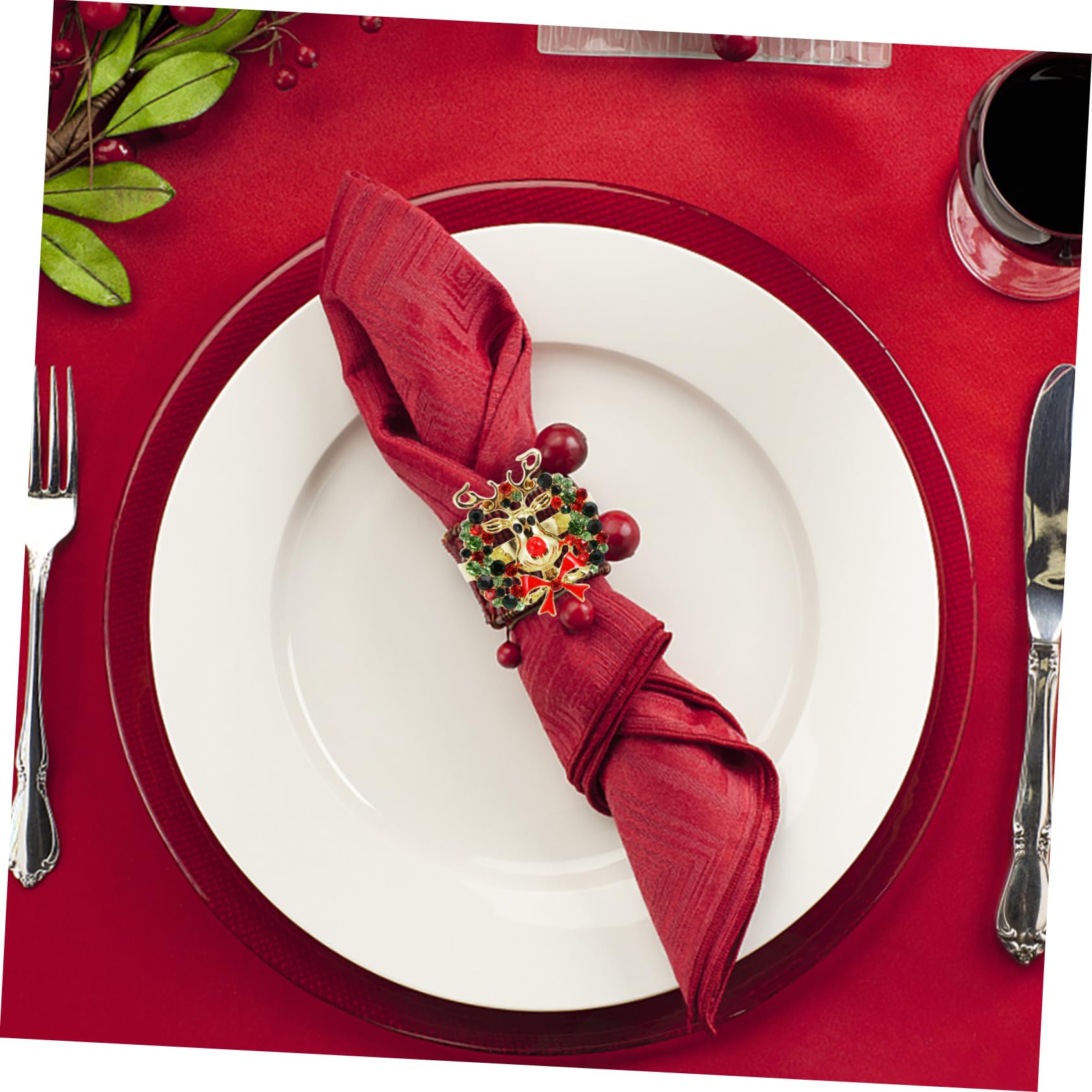 Ciieeo 12stücke Weihnachtsserviettenringe Mit Filigranen Und Schneeflockenmotiven Tischdekoration Für Festliche Anlässe Und Weihnachtsfeiern