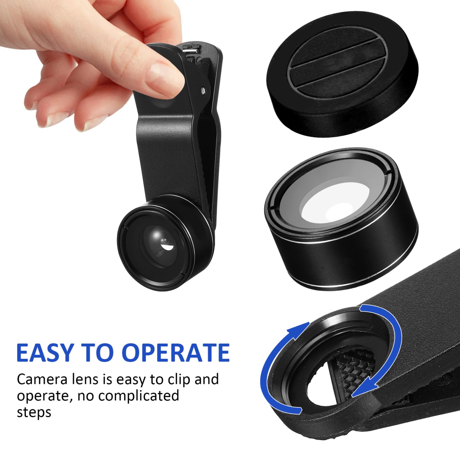 1 set Grandangolare Macro Fisheye Teleobiettivo Cpl e Altri Filtri per Fotografie Persone e Facile Usare e Portatile