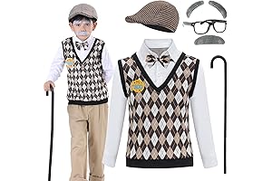 100 Days of School Costume for Kids Boys Old Man Costume