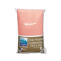 Nuit des Vosges Cotoval Lenzuolo in Cotone Tinta Unita, Rosa