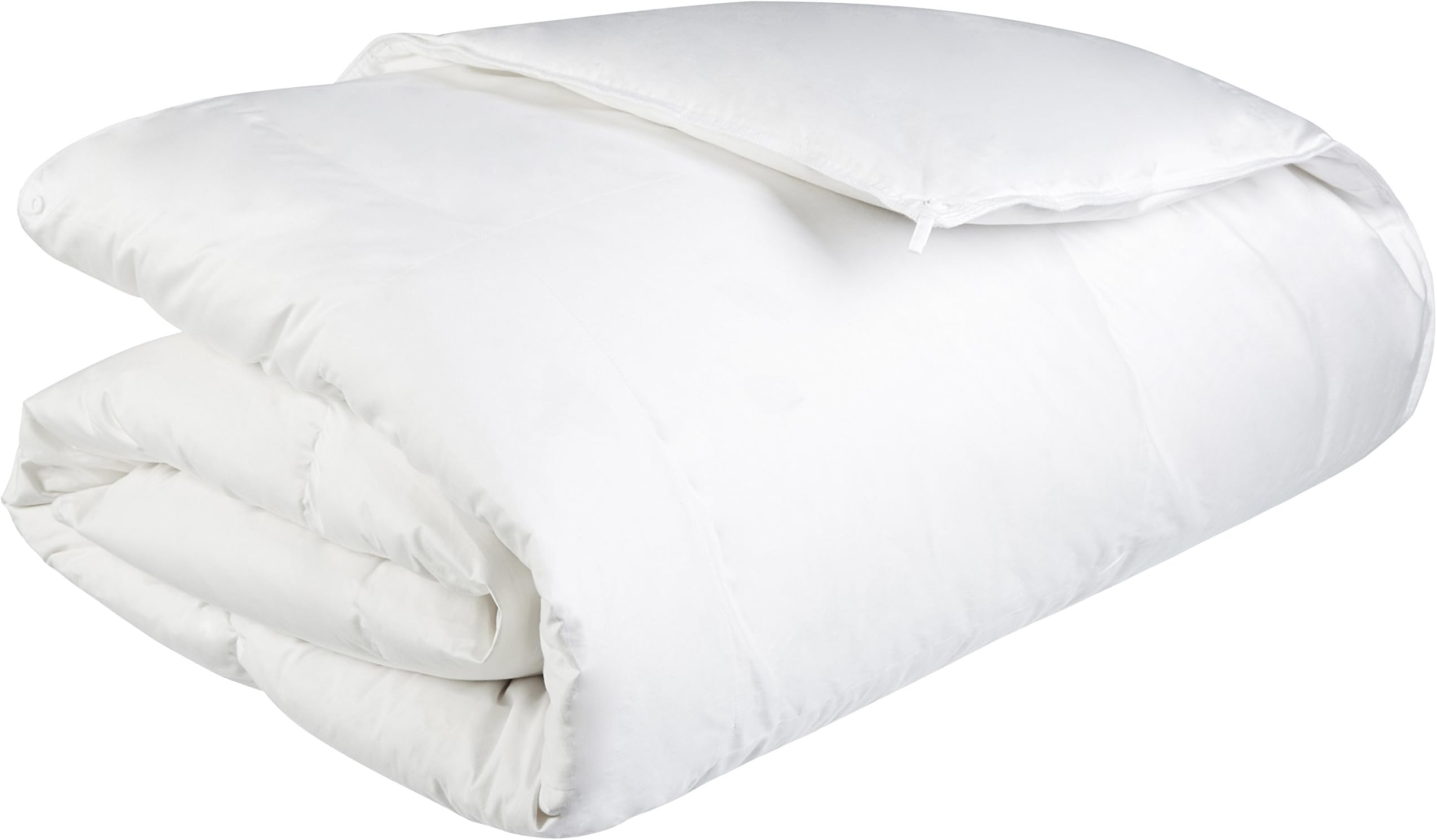 Amazon Brand – Pinzon Heavyweight Shed-Resistant White Down Comforter Blanket, Twin