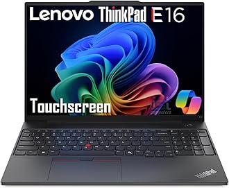 - Lenovo ThinkPad E16 Gen 2 Business Laptop (16" FHD+ Touchscreen, AMD Ryzen 7 7735U (> Intel i7-1355U), 16GB DDR5 RAM, 512GB SSD), Backlit KB, 1080p Webcam, Wi-Fi 6E, Ethernet, Win 11 Pro w/ Copilot