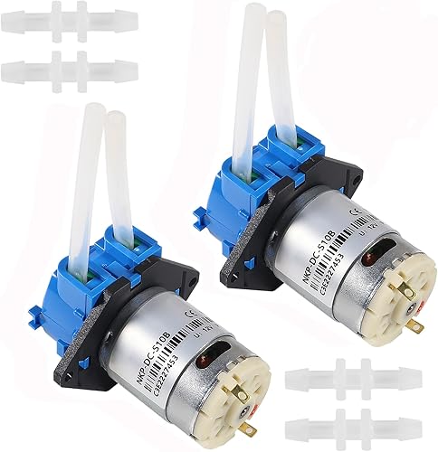 Miniatura 1 de 2Pcs DC 12V Bomba Peristáltica DIY Pequeña Bomba Dosificadora Líquida Para Acuario Lab Analítico - Azul