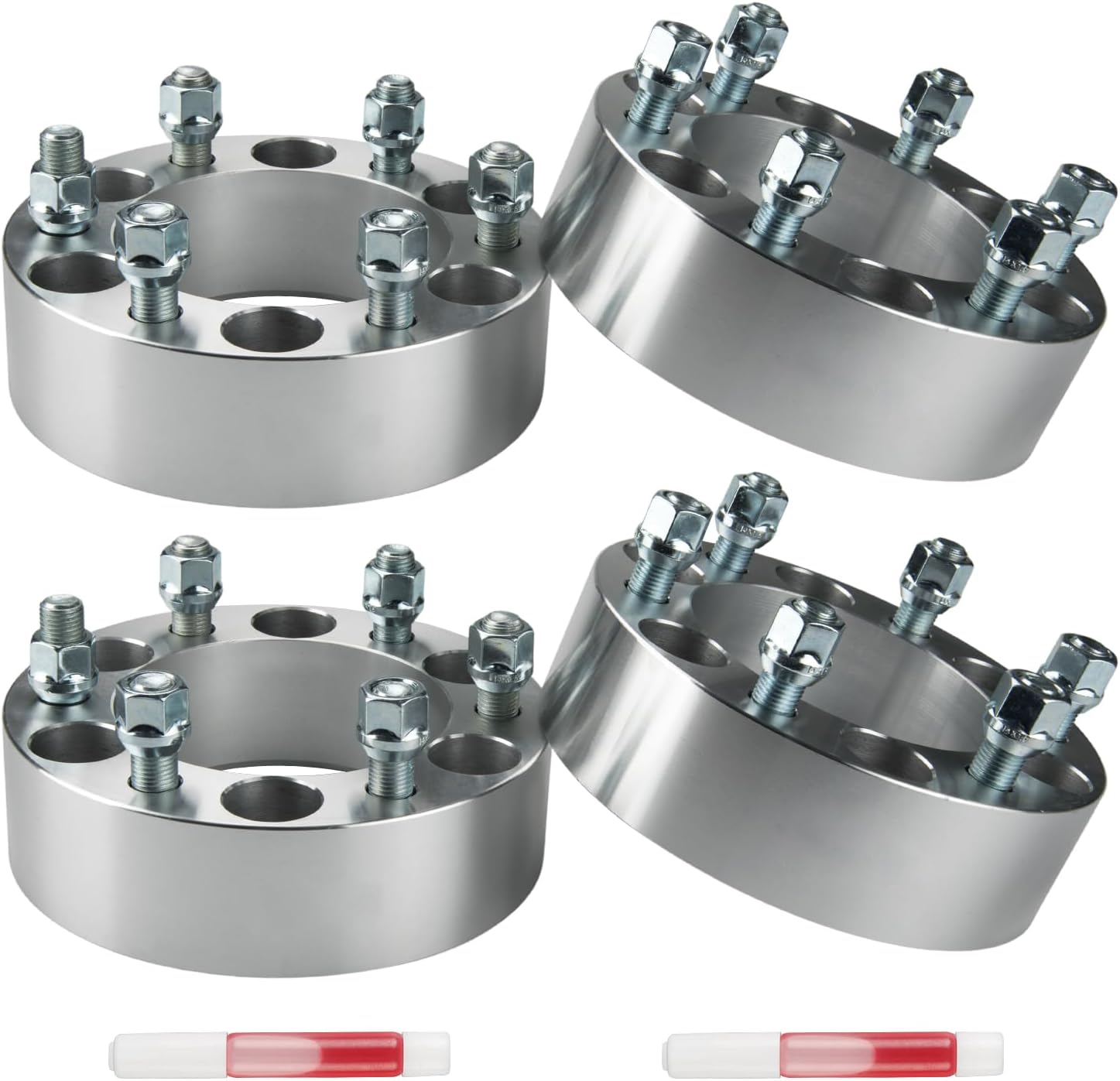SIZZER 2 inch 6x5.5 Wheel Spacers M14x1.5-108mm Wheel Adapters for Silverado 1500 1999-2014, Sierra 1500 1999-2014, Tahoe 1995-2014, Suburban 1500 2000-2014, K1500 1988-1999, Not Hub Centric, 4pcs