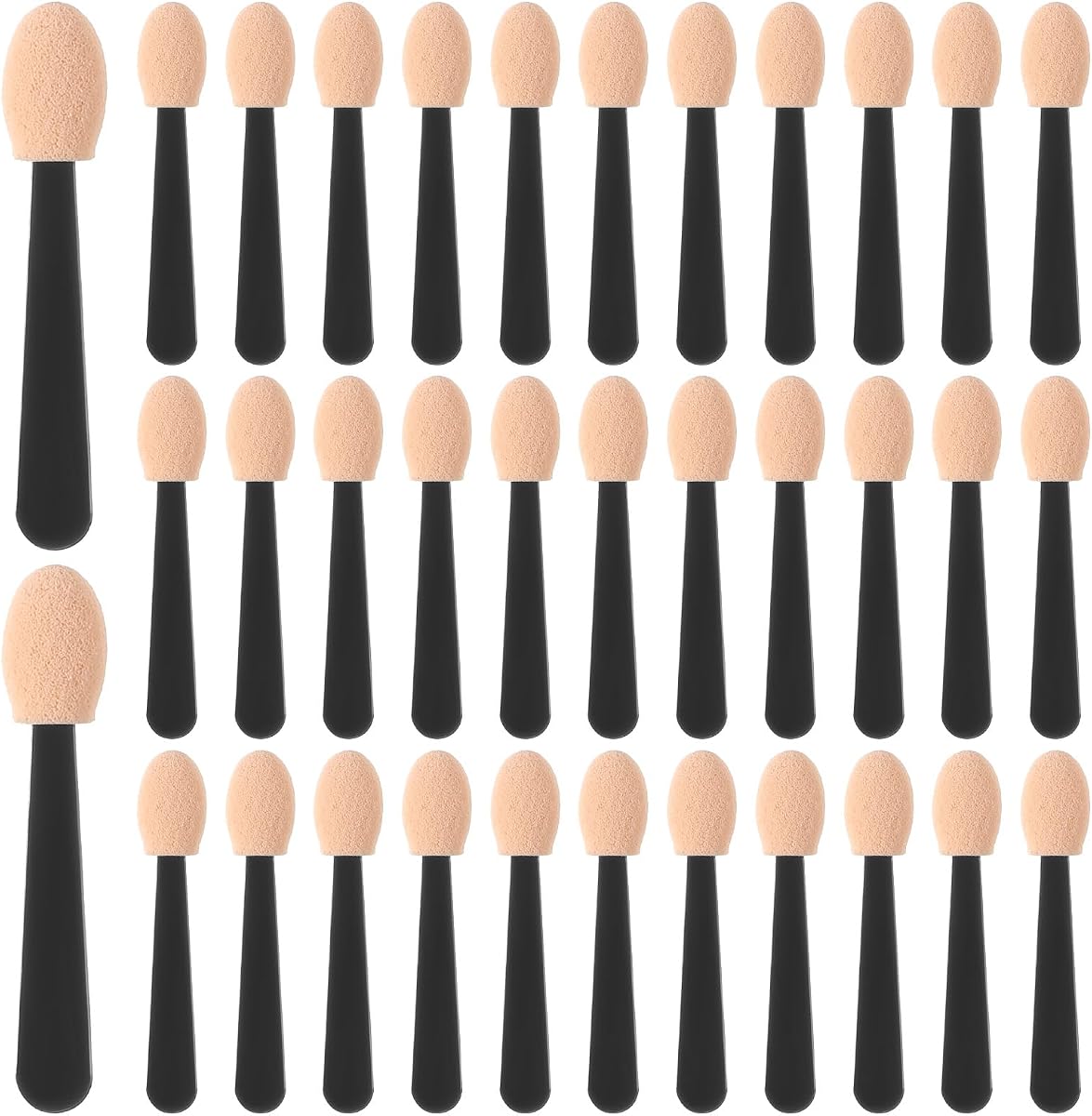 Disposable Eyeshadow Applicator, 100 Pcs Eyeshadow Sponge Applicator Small Eyeshadows Brush Single-Ended 1.85 Inch Portable Travel Mini Eye Makeup Brushes Short Eyeshadows Brushs for Women