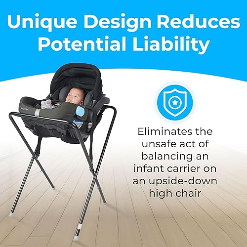 Miniatura 3 de Koala Kare Asiento infantil Kradle  Portabebés seguro, altura de mesa con patas tubulares de acero, diseño plegable y compacto, malla lavable a