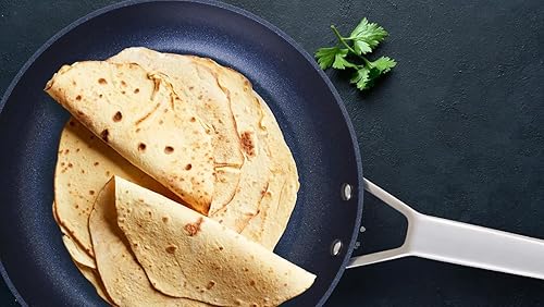 Miniatura 13 de MsMk - Sartén antiadherente pequeña azul de 8 pulgadas, sartén duradera para huevos y tortillas, revestimiento antiadherente de titanio y diamante