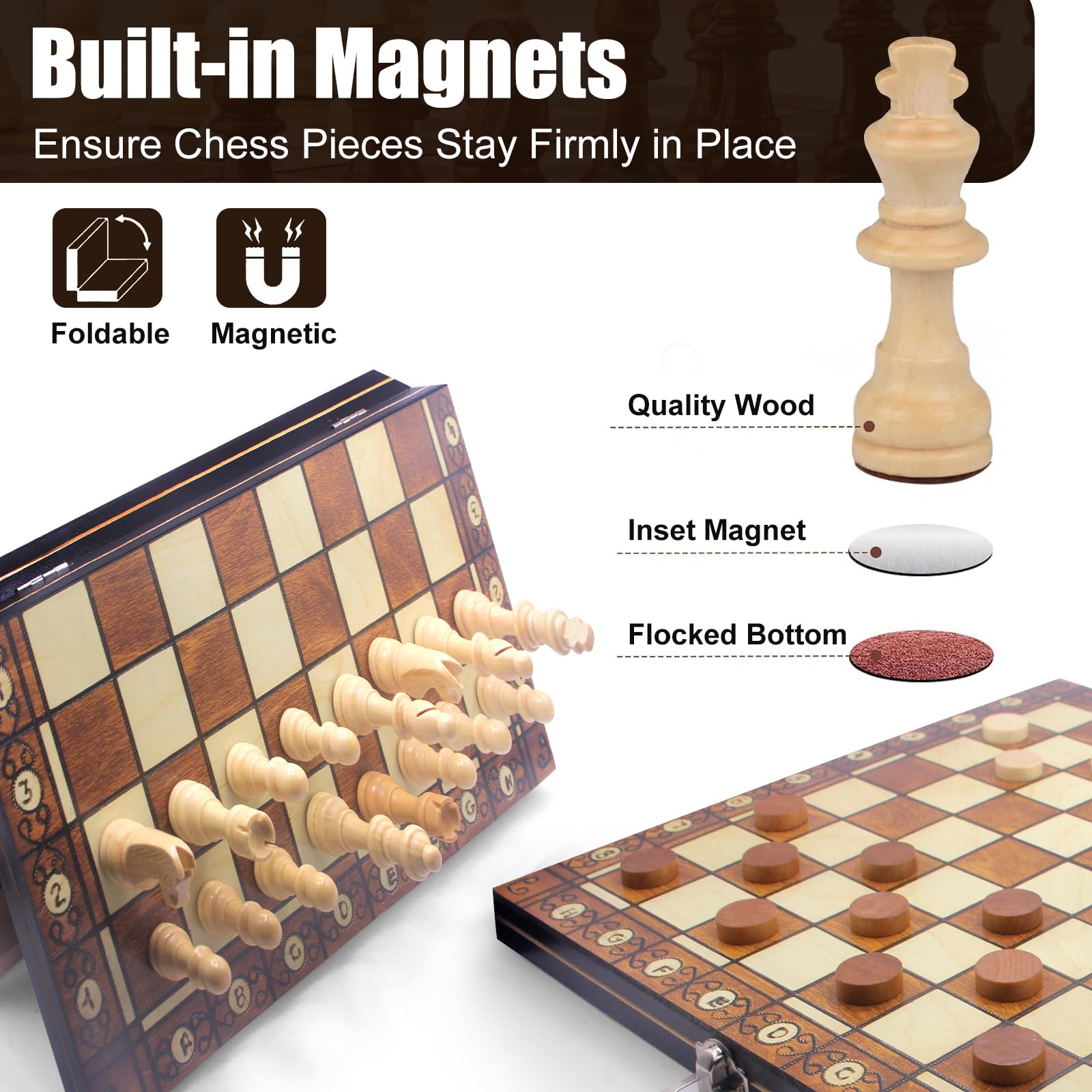 Jeu D'Échecs, Echiquier Magnetique, Echec Magnétique En Echec Deluxe