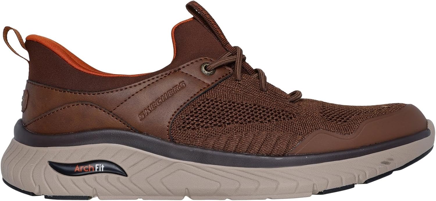Skechers Men's USA Arch Fit Crosser - Emeric Knitted Bungee Lace Slip-Ins