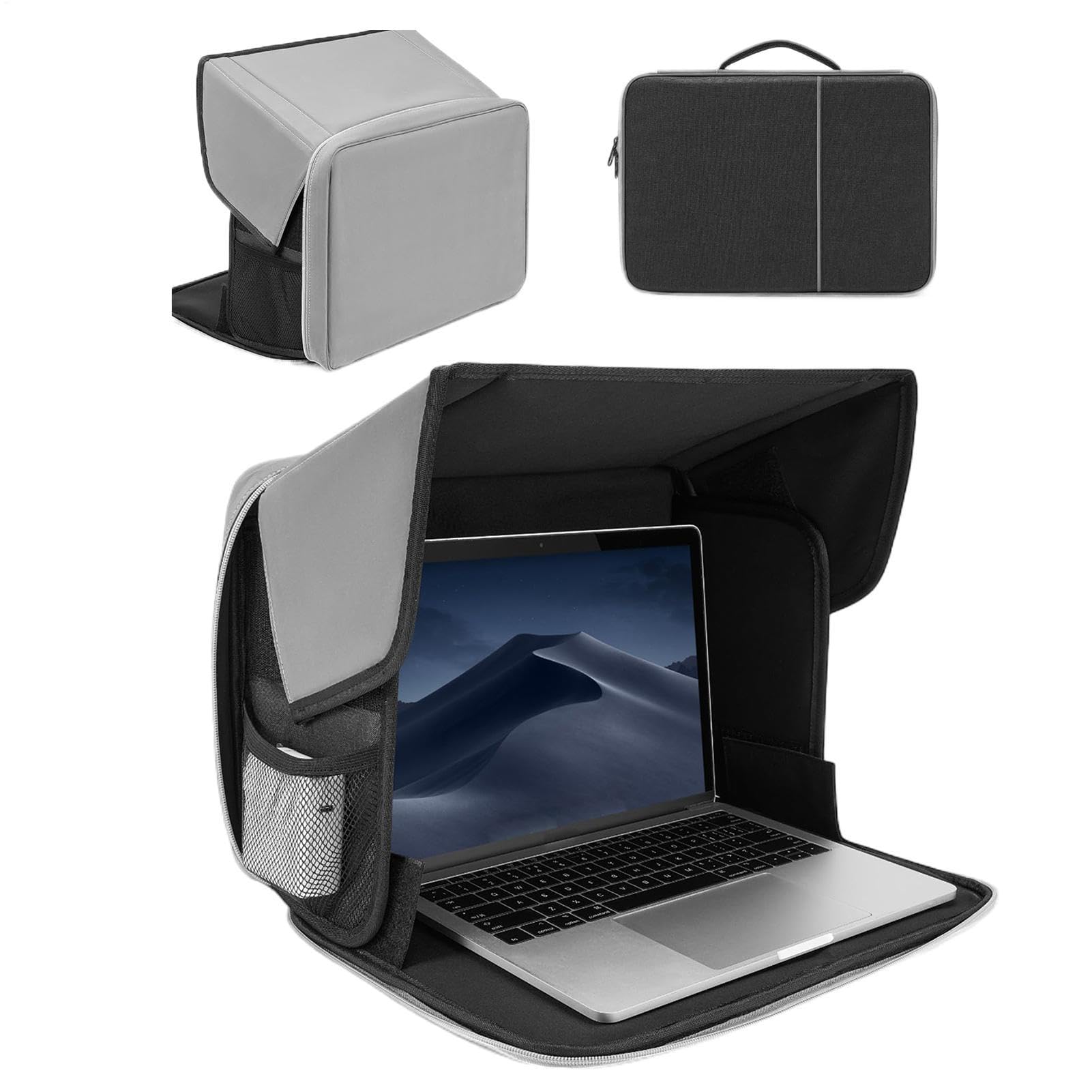 Parasol para laptop, protección contra rayos UV, antirreflejos, protección contra rayos UV, protector de pantalla portátil, protección contra el calor, accesorio de privacidad para viajes, oficina