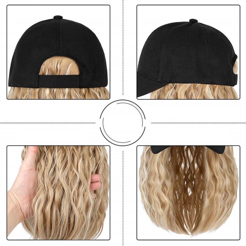 EARSHOT Wig Cap Women's Wig Caps, Wavy Wig Caps, Baseball Cap Wig Caps, Suitable for Daily Theme Parties, Concerts, Dates Headband Wig Human Hair (Color : 01)