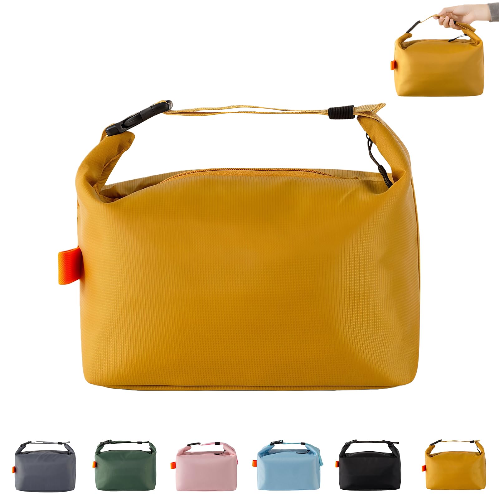 Lunch Bags for Women Men,Yellow Reusable Insulated Leakproof Lunch Box Tote Bag,Leak Proof Cooler Bag with Handle Cool Bags for Kids Girls Boys Adults Work School Picnic Travel Beach Lunchboxes