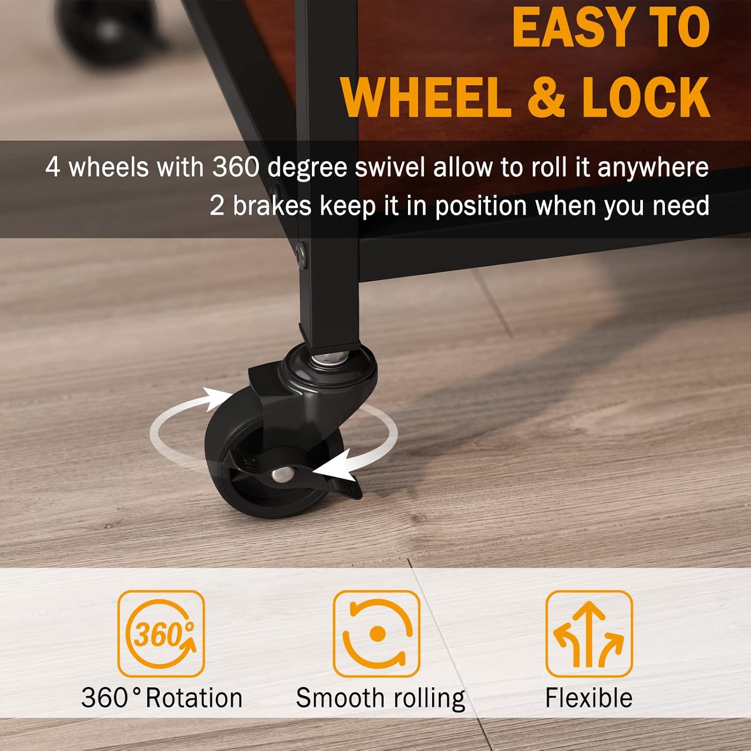 GORELAX Industrial Bar Cart, Trolley Cart with Wheels, Kitchen Storage Utility Cart w/ 9 Wine Rack & 2 Glass Holders, Coffee Cart Station, 3 Tier Rolling Cart for Party, Bathroom