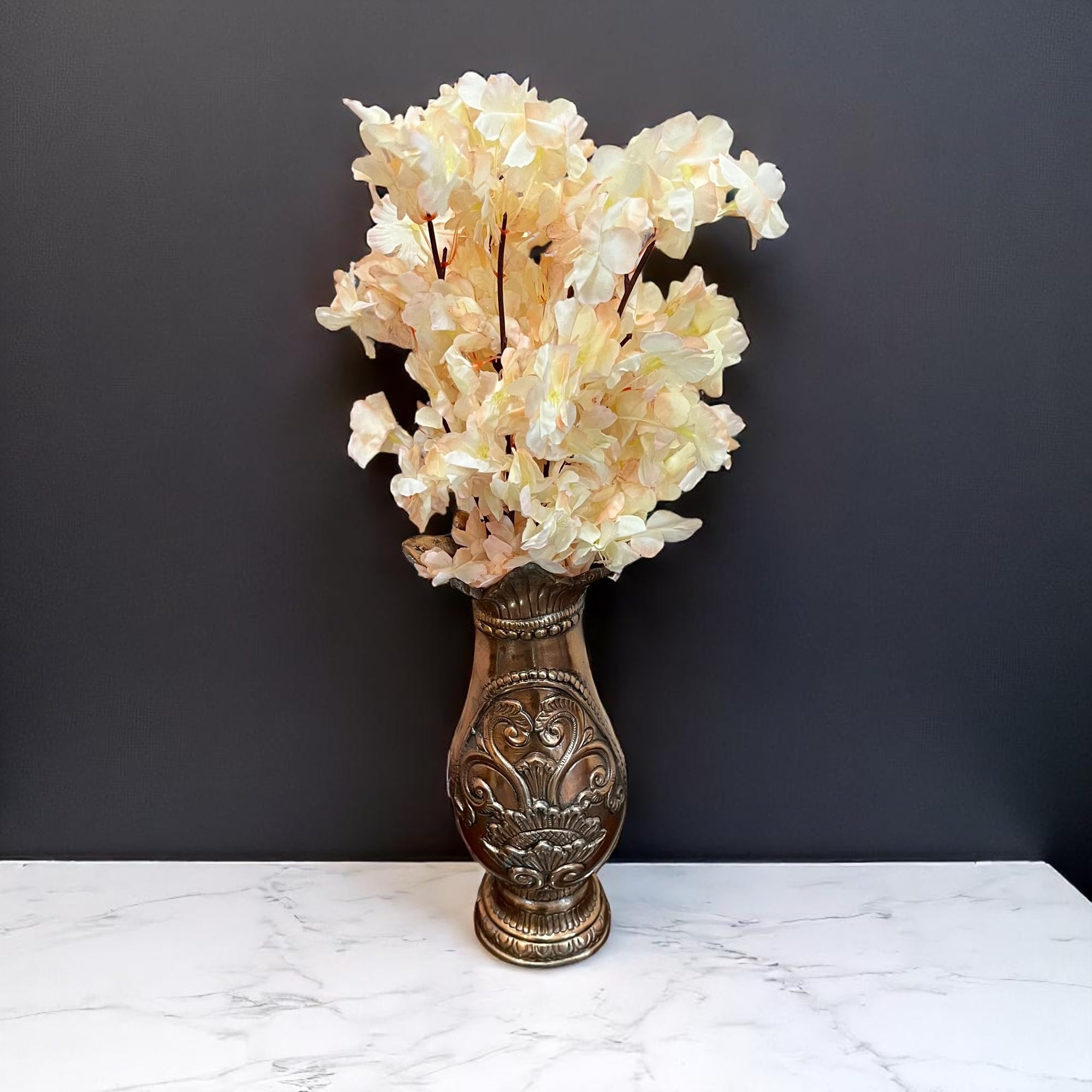 Apka Mart The Online Shop Artificial Flower Cherry Blossom Sticks | Faux Flowers Bunch - for Table Vase, Office Corner, Home Decor, Living Room, Side Table Centerpiece - 21 Inch (Multicolor)