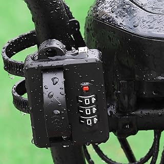 Helmet Lock Special Lock Suitable as Luggage Security Ski Lock Helmet Lock with Number Code Theft Protection 3-Digit Password Combination Security Helmet Lock