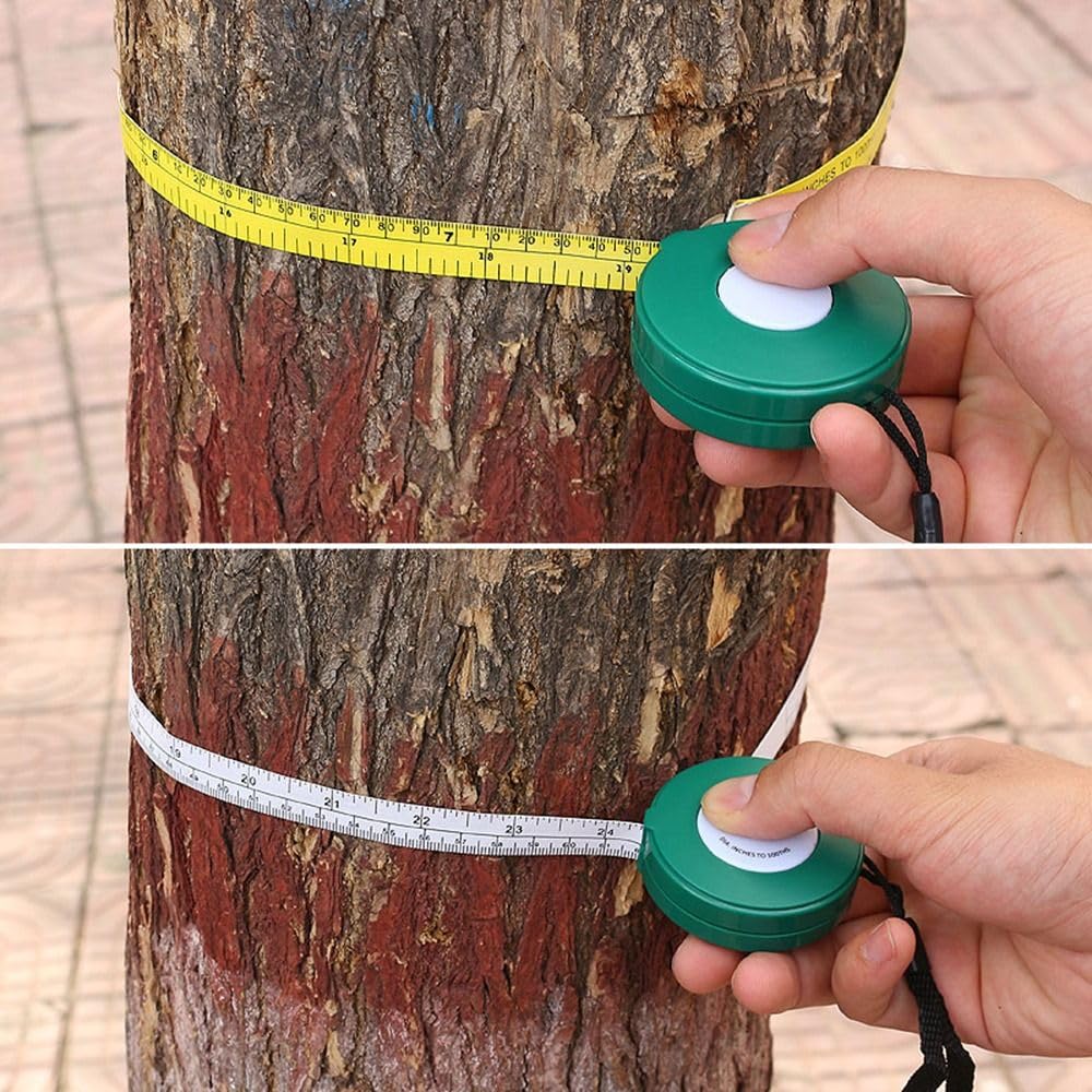 Cinta métrica retráctil de 2 Metros, Herramienta de medición de diámetro de 79 Pulgadas de Longitud, Regla Suave de PVC for medir el diámetro del árbol del jardín