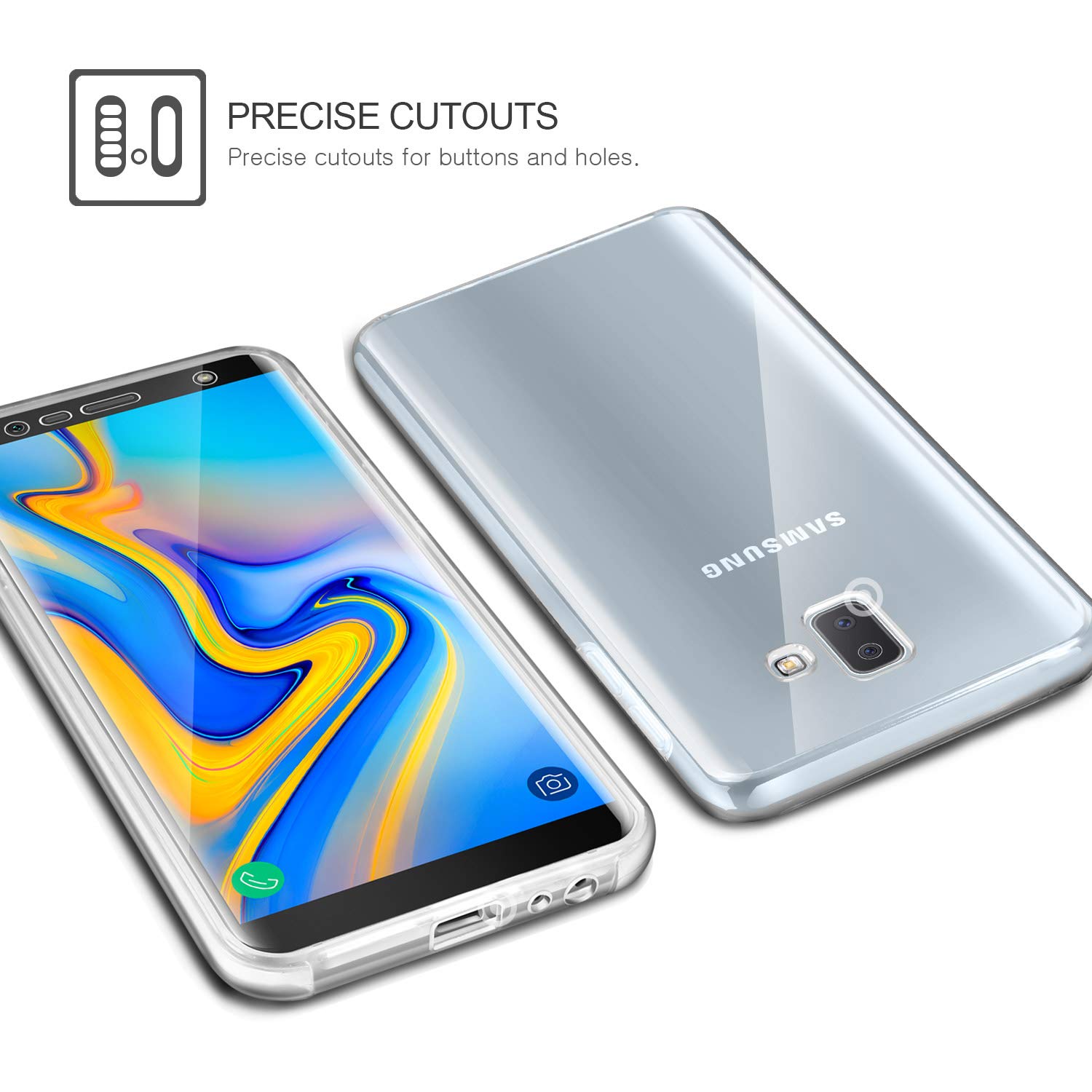 Aroyi Samsung Galaxy J6 Plus Case 360 Degree Protection Phone