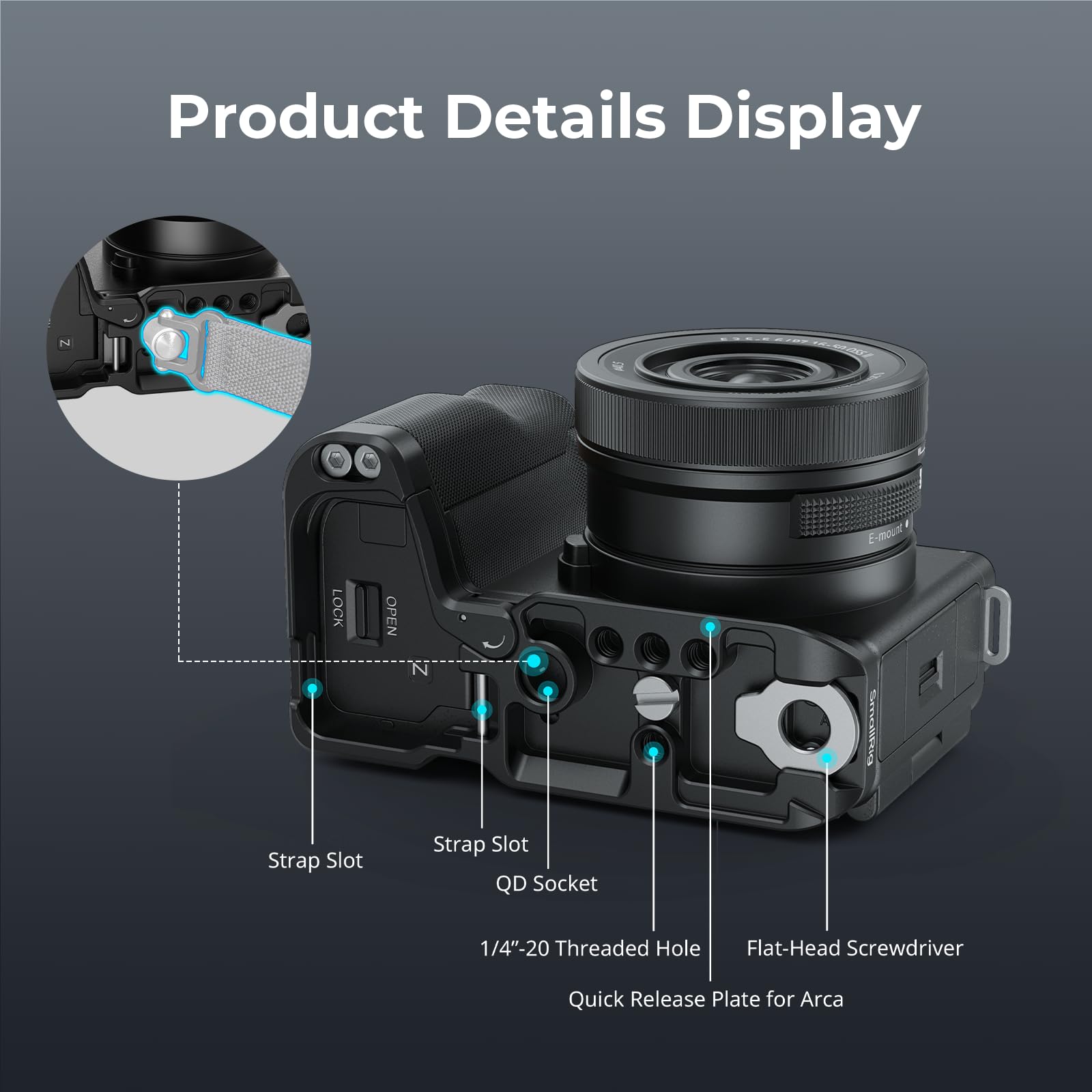 Amazon.com : SmallRig ZV-E10 II L-Shape Plate with Silicone Handle