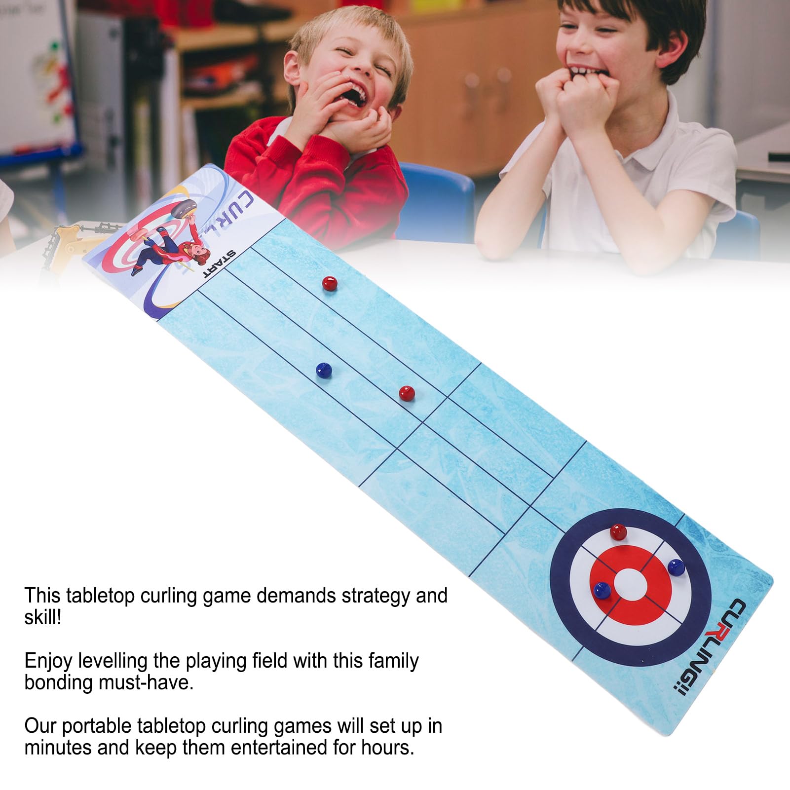 Yctze Jeu de Curling de Table, Jeu de société de Puzzle Amusant pour Enfants, Adultes et Familles, avec Surface Antidérapante et Design Léger, Idéal pour Les Voyages, Le Camping, Les Pique-niques Yctze Jeu de Curling de Table, Jeu de société de Puzzle Amusant pour Enfants, Adultes et Familles, avec Surface Antidérapante et Design Léger, Idéal pour Les Voyages, Le Camping, Les Pique-niques