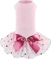 Vista 1 de Vestido de princesa para perro, bonita falda tutú de encaje, ropa de boda para cachorros para perros pequeños y medianos Chihuahua Pitbull (rosa, XS)