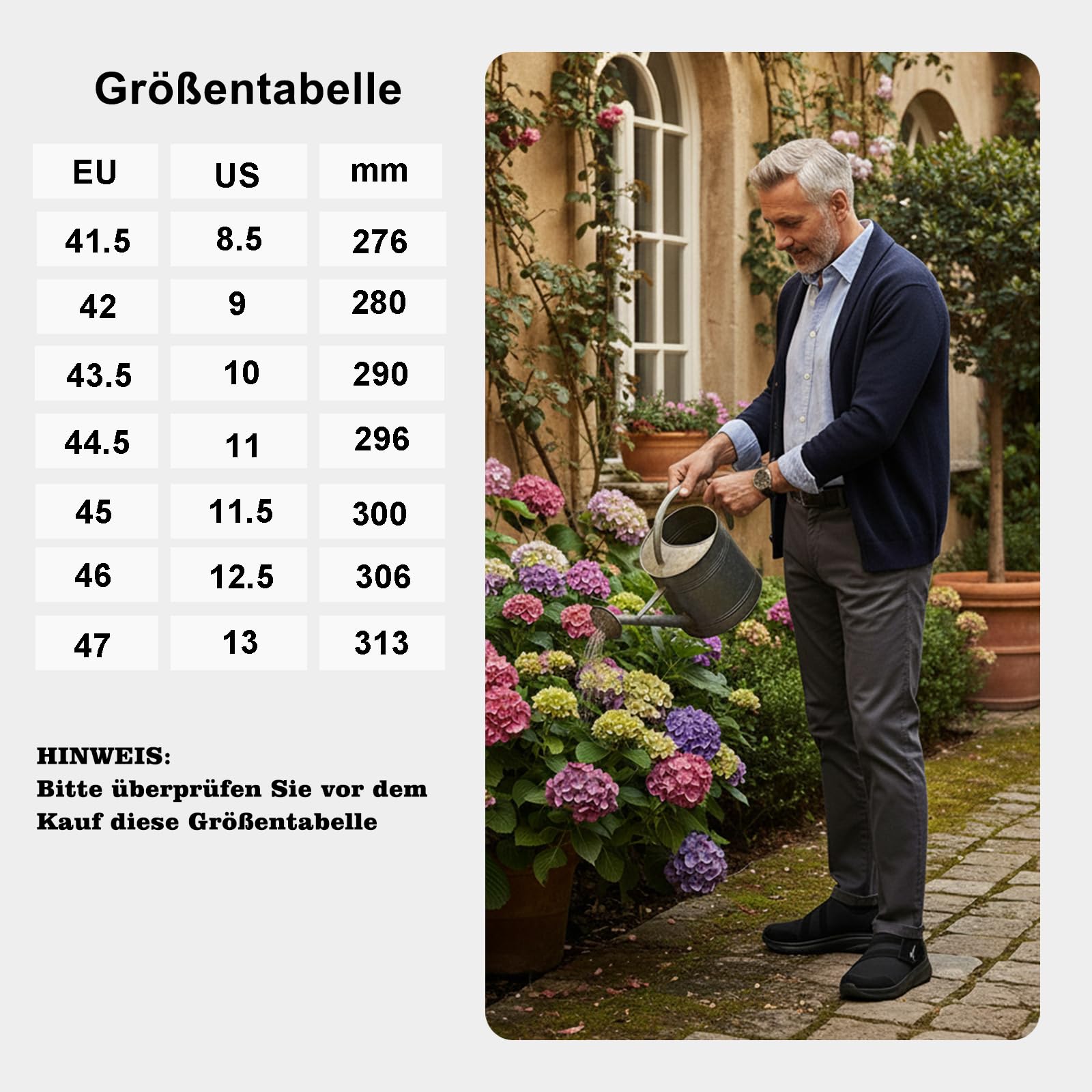SHULOOK Diabetiker Schuhe Herren Extra Weit Leichte Schuhe für Geschwollene Füße Senior Schuhe mit Klettverschluss Sneakers