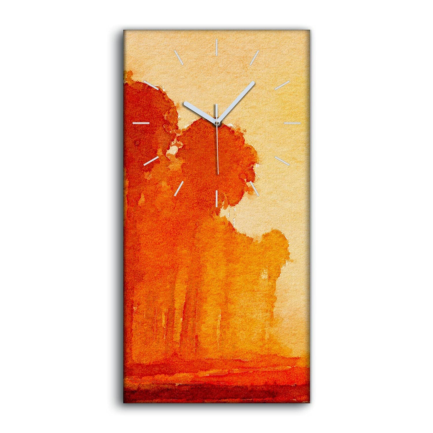 Horloge sur Toile Abstraite 30x60cm avec Horloge Silencieuse