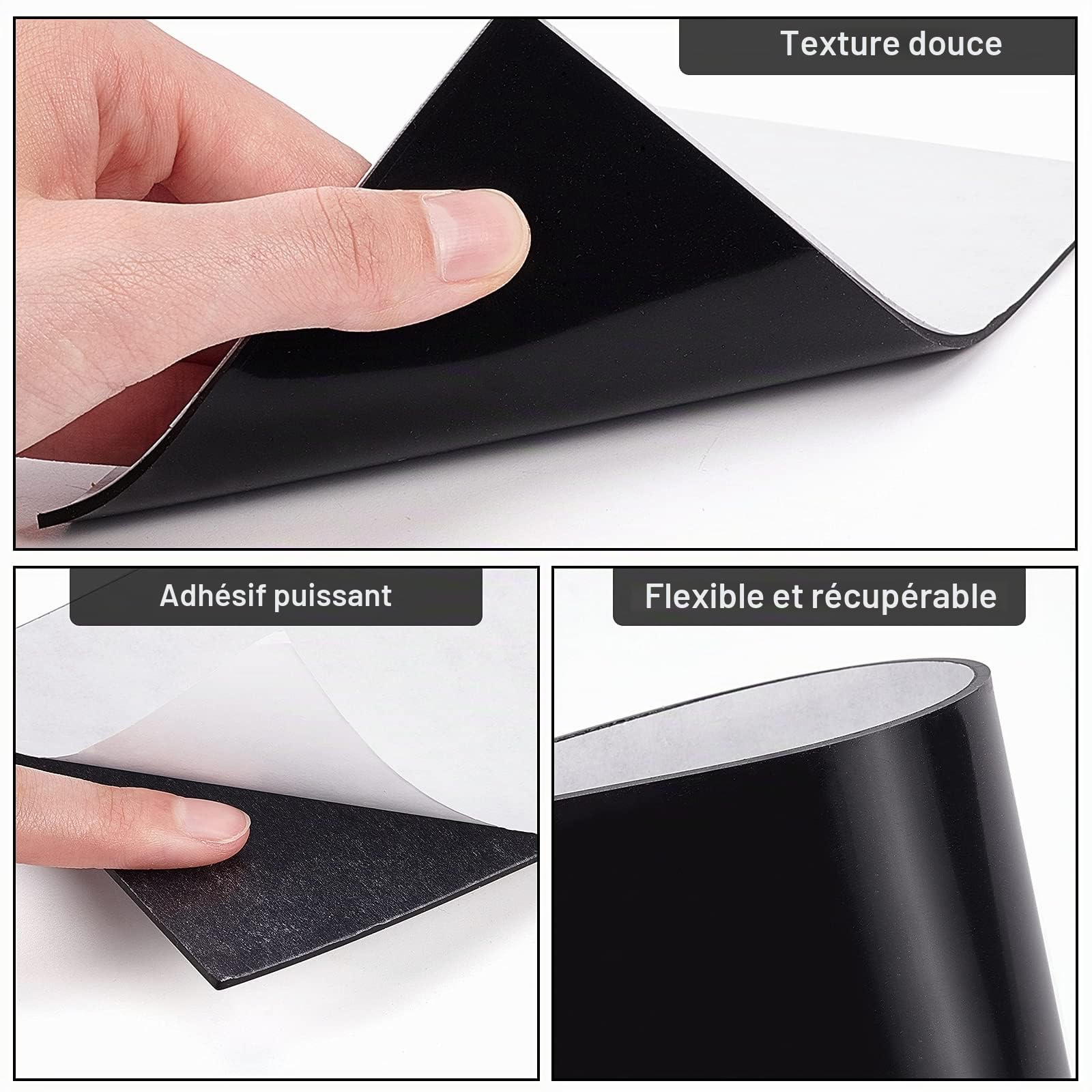 BENECREA 4PCS Feuille Adhésif Silicone 30x21cm Noir Caoutchouc de silicone A4 taille 1mm d'épaisseur pour shimme matériel de bricolage,supports,nivellement,étanchéité,protection