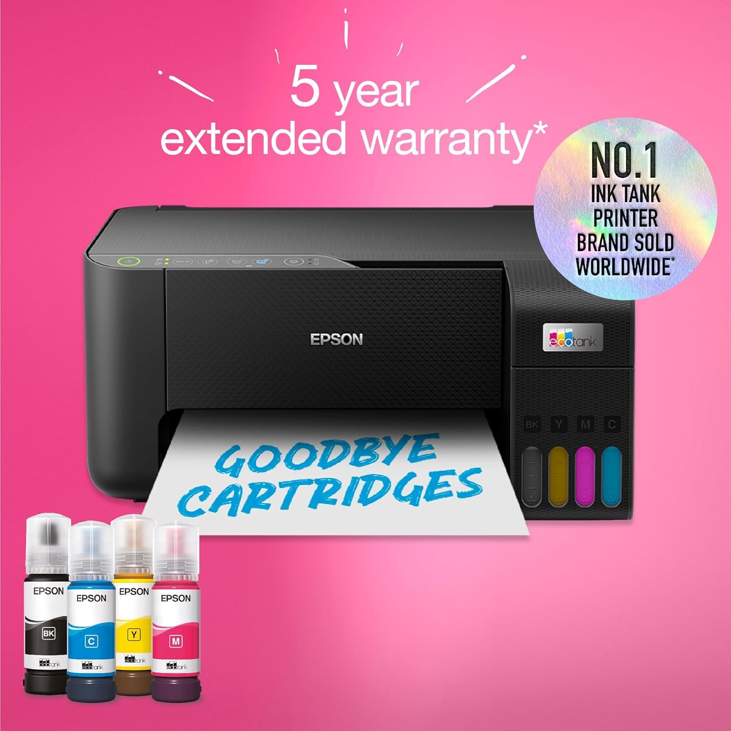 Epson EcoTank ET-2860 Ink Tank Printer | Busy Home Use | Wireless | A4 | Print, Copy, Scan | Includes up to 3 Years of Ink — view 7