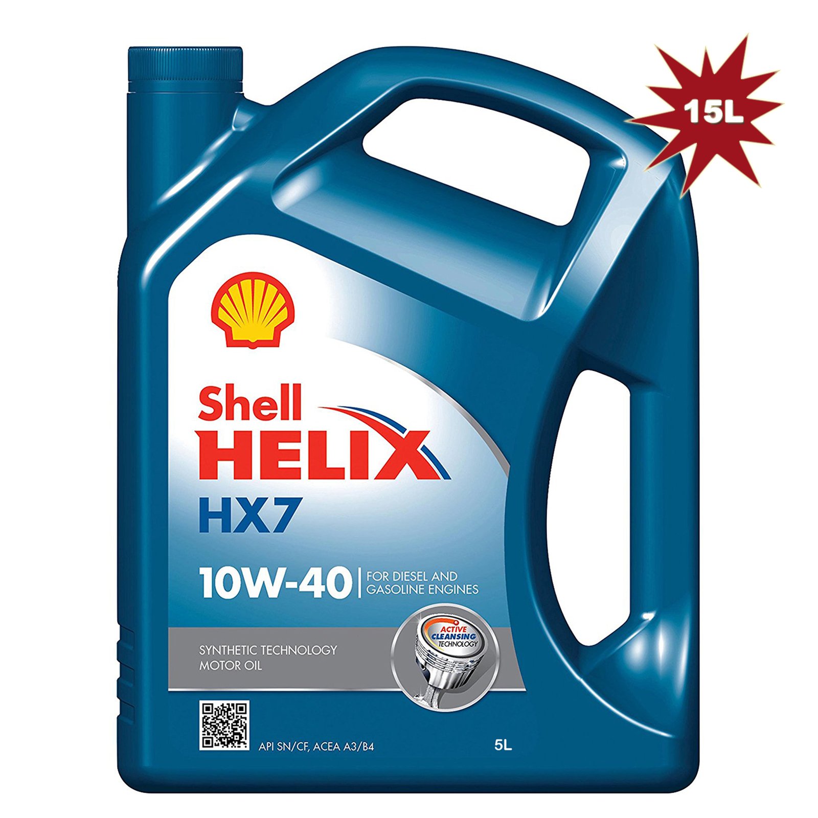 Shell Helix Diesel y Gasolina Aceite 10 W-40 Aceite de motor she-821 – 15 – 3 x 5 L = 15 Litro