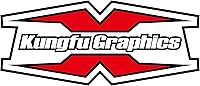 Vista 9 de Kungfu Graphics Kit de calcomanías para KLX 250S 2008 2009 2010 2011 2012 2013 2014 2015 2016 2017 2018 2019 2020 2021 2022, negro y verde