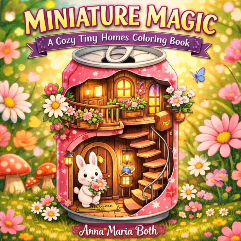 Miniature Magic: A Cozy Tiny Homes Coloring Book