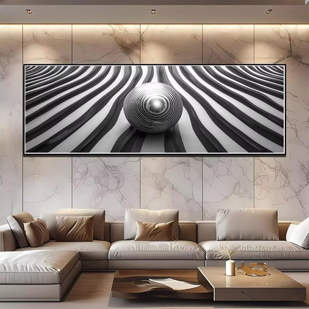 Abstrakt Diamond Painting Groß XXL 150x60cm, Basteln Erwachsene Diamond Painting Set, 5D DIY Ball Diamant Paintings Bilder Erwachsene, Diamond-painting Set mit Zubehör für Zimmer Deko Geschenke C-50
