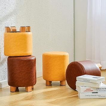 Versatile Solid Wood Foot Stool - Stylish Ottoman & Shoe Bench, Perfect For Dressing Table & Sofa, Compact 29x35cm Design By Bei-lar