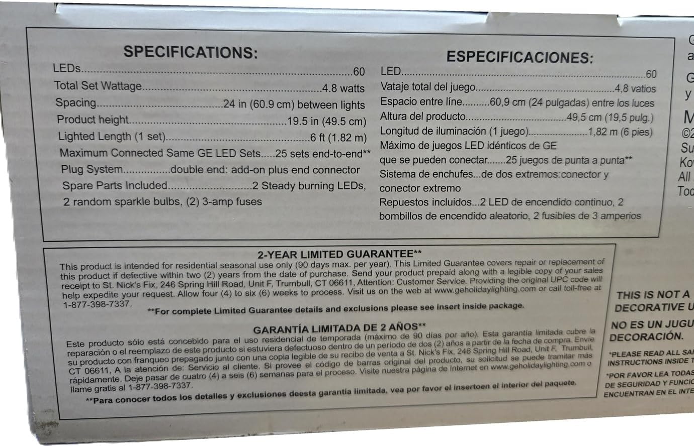 GE Pathway Markers Random Sparkle 4-Marker Multicolor Light Bulb Christmas Item #5280889 Model #72526LO