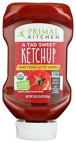 Primal Kitchen A Tad Sweet Ketchup endulzado con miel - 18.5oz Squeeze