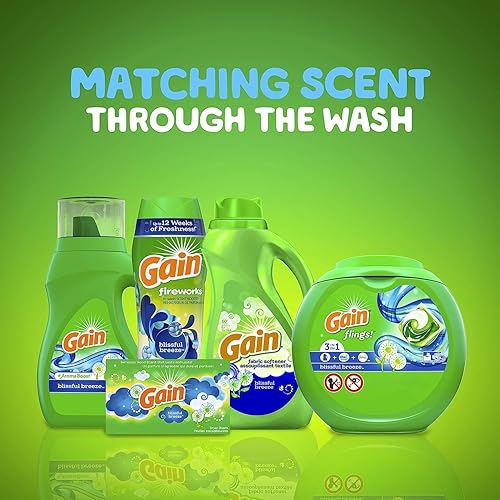 Miniatura 3 de Gain Hojas de secadora suavizante de tela brisa dichosa 120 unidades