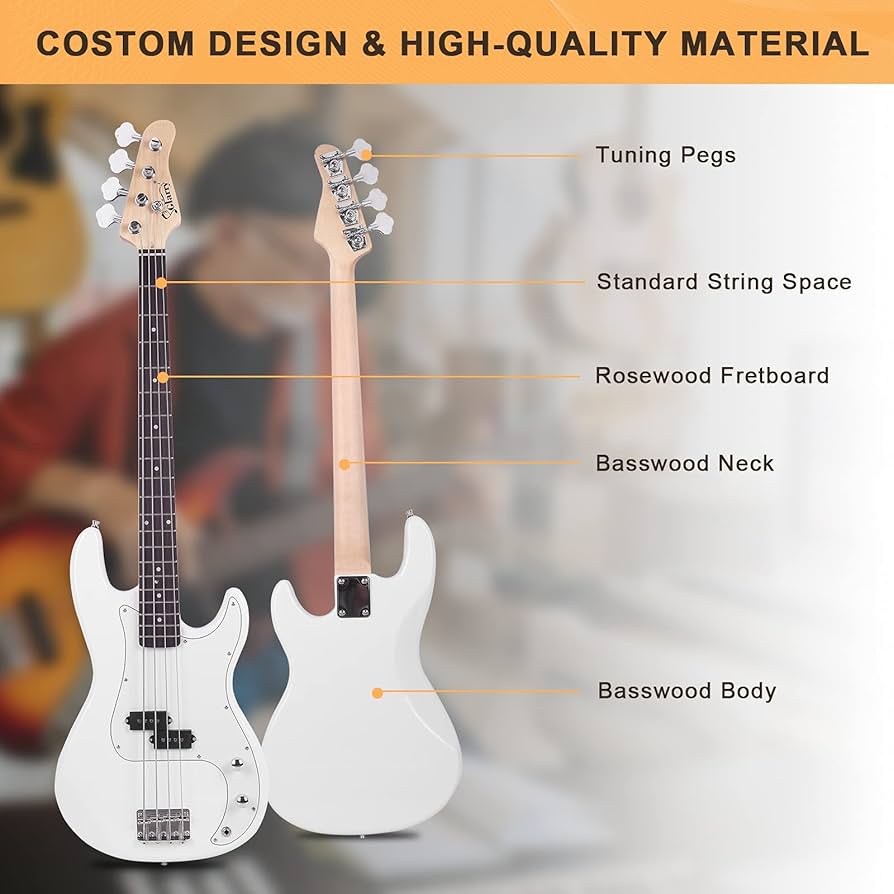 Amazon.com: GLARRY Full Size Electric Bass Guitar with 20W