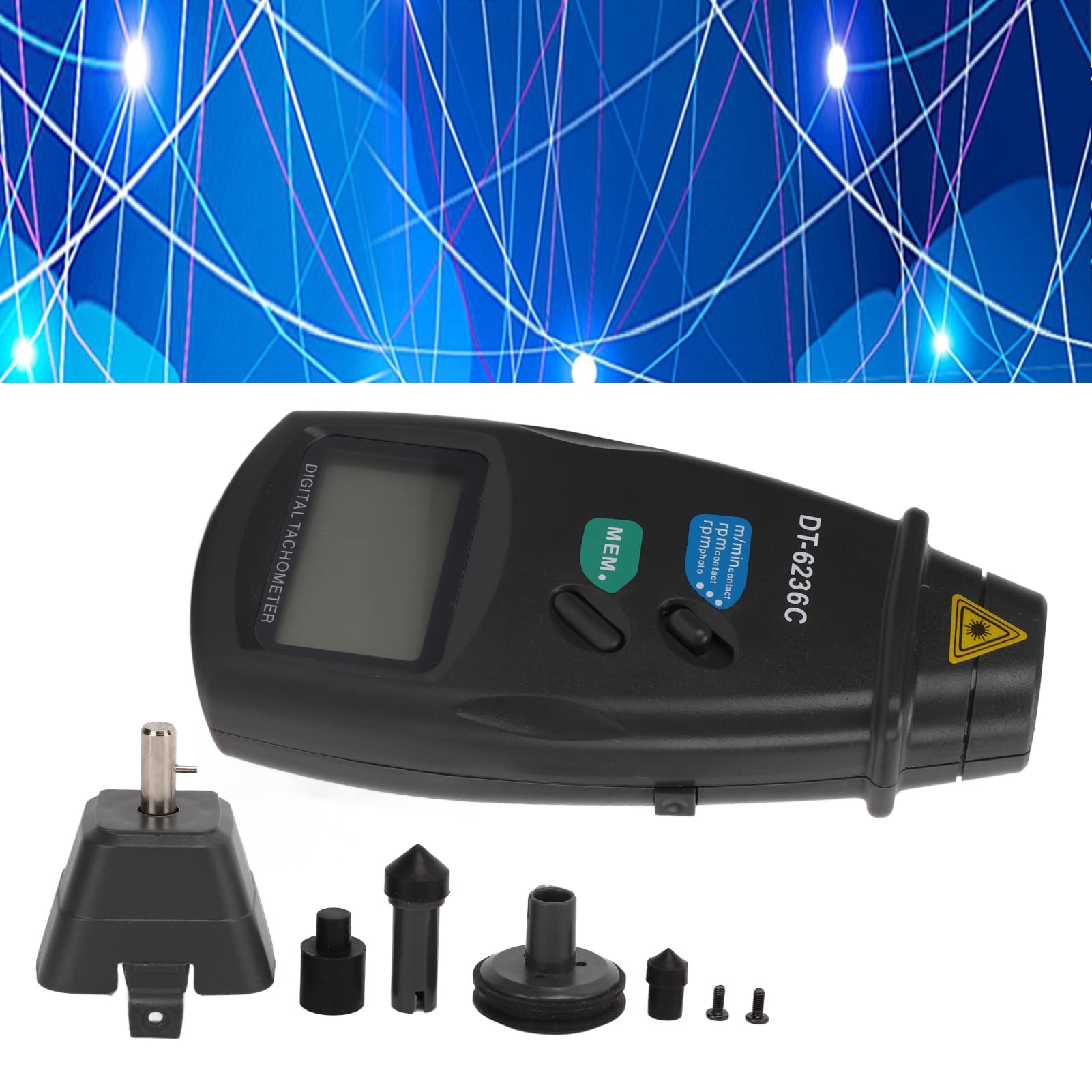 Cyfrowy Obrotomierz DT6236C, Optoelektroniczny Kontaktowy i