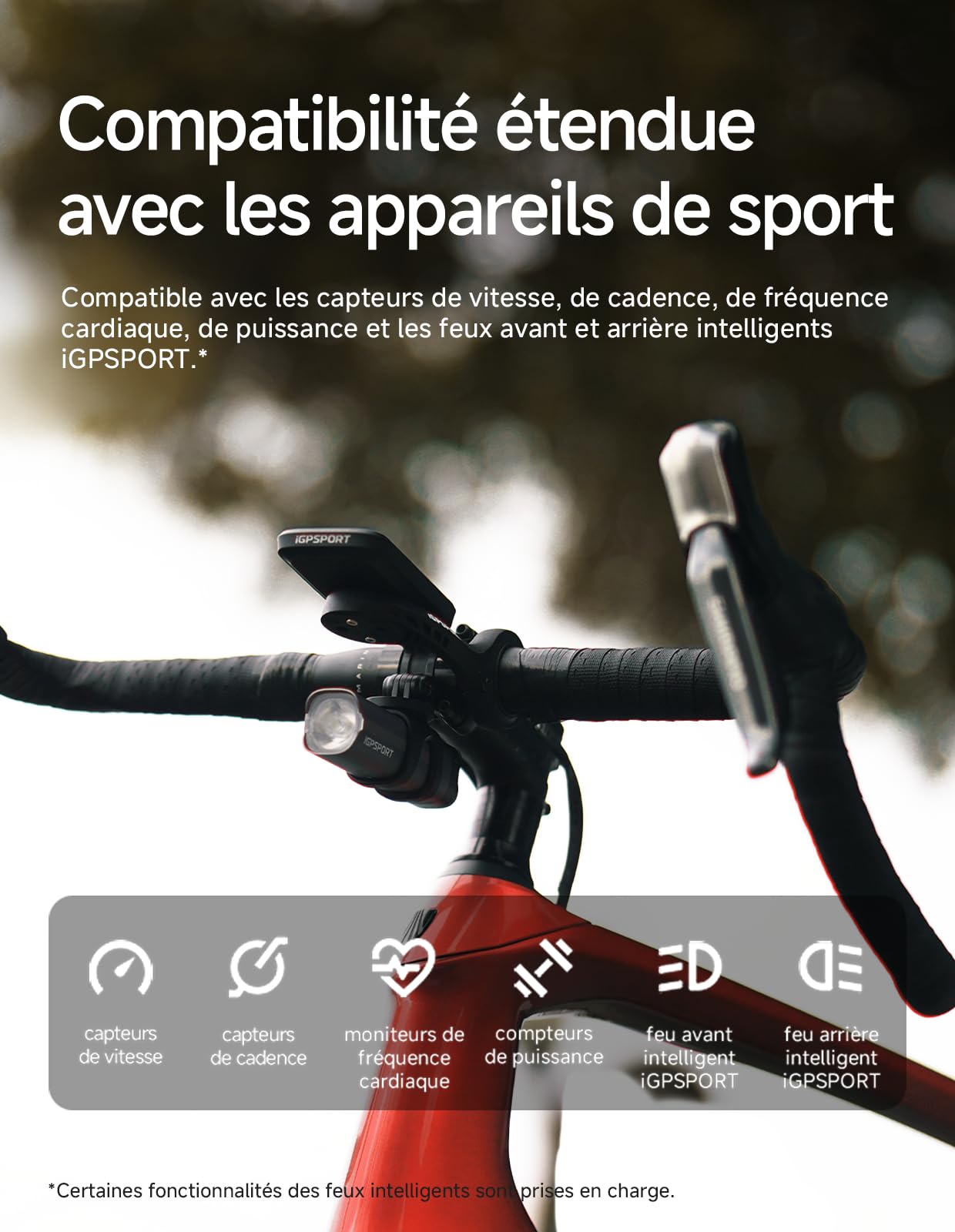 iGPSPORT BSC100MAX Compteur Velo sans Fil, Écran 3" Grand Démarrage/Arrêt Automatique 40H d'Autonomie Données Personnalisables IPX7 Étanche Compteur Velo GPS