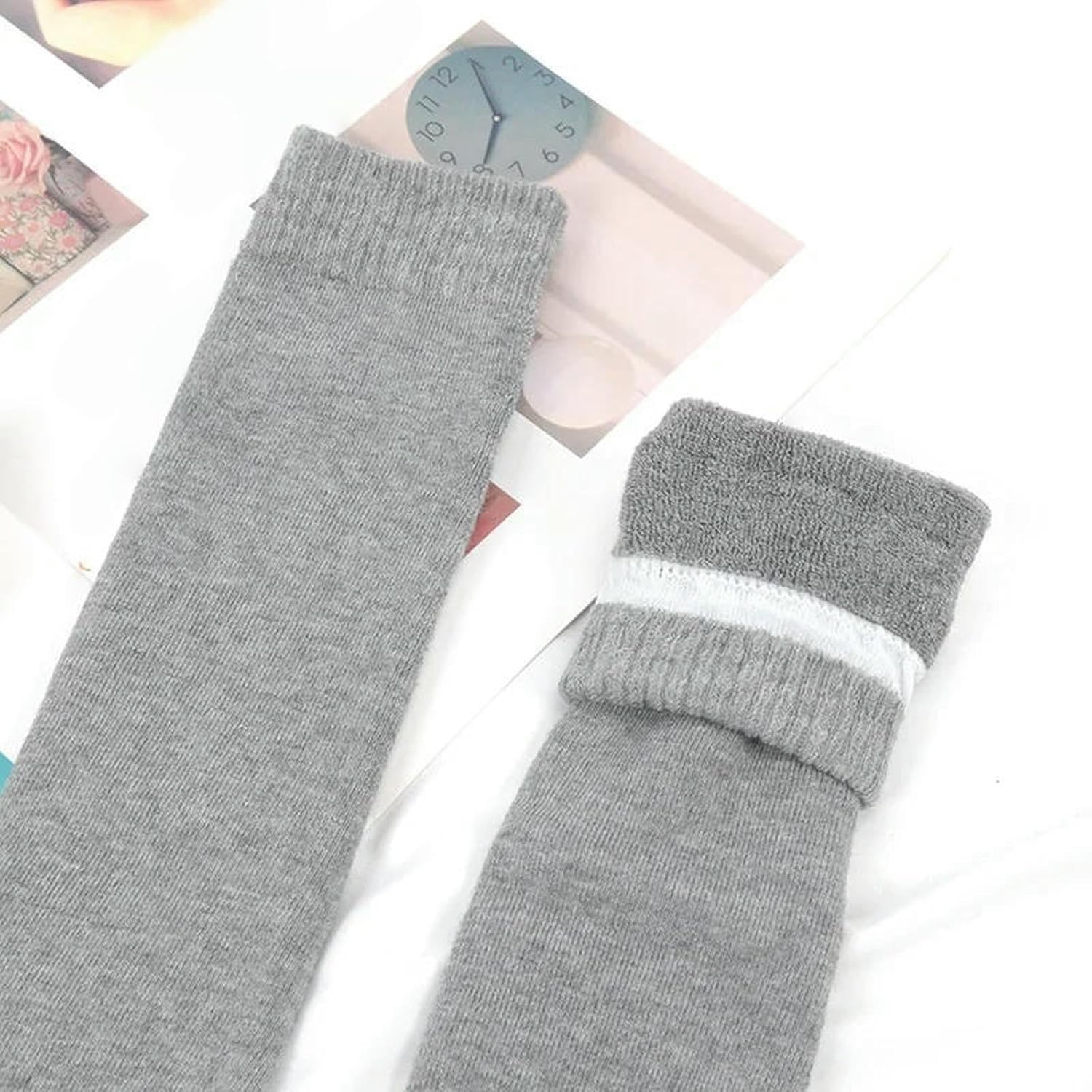 Men'S Socks 2 Pairs Of Comfortable And Warm Over-The-Knee Socks For Men In Winter
