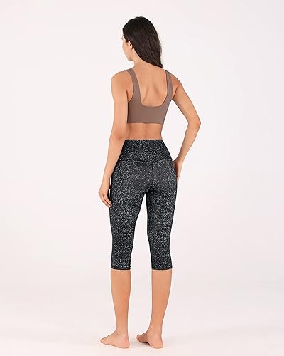 Miniatura 466 de ODODOS - Leggings tipo capri de mujer, no se traslucen y modelan el abdomen, con cintura alta y bolsillos; para hacer yoga, atletismo, ejercicio