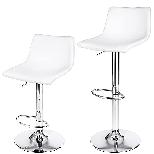 Finnhomy Bar Stools Modern PU Leather, Bar Stools Set of