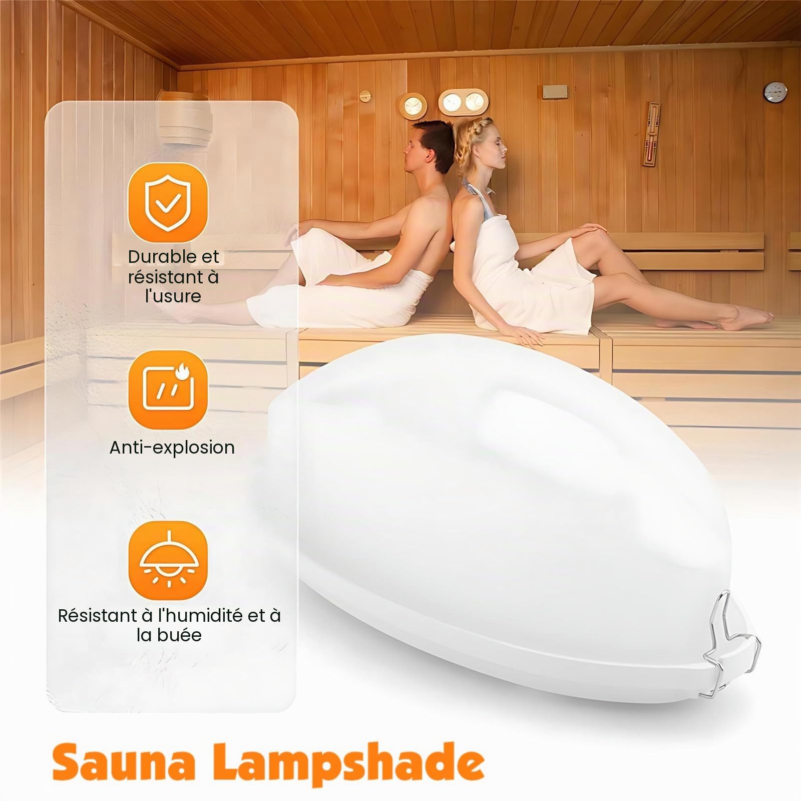 Lampe De Sauna Mumusuki éClairage De Sauna LumièRe De Sauna, LumièRe De Sauna LED Bain De Vapeur Anti-DéFlagrant RéSistant Aux Hautes TempéRatures dans Le Sauna LumièRe Large Bande