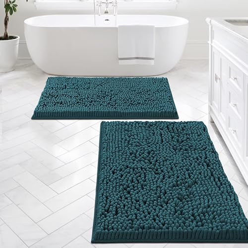 Miniatura 64 de H.VERSAILTEX Alfombras de Baño Tapete de Baño Alfombras de Baño Tapetes de Baño para Baño Antideslizante Extra Grueso Rebotante Suave Chenille