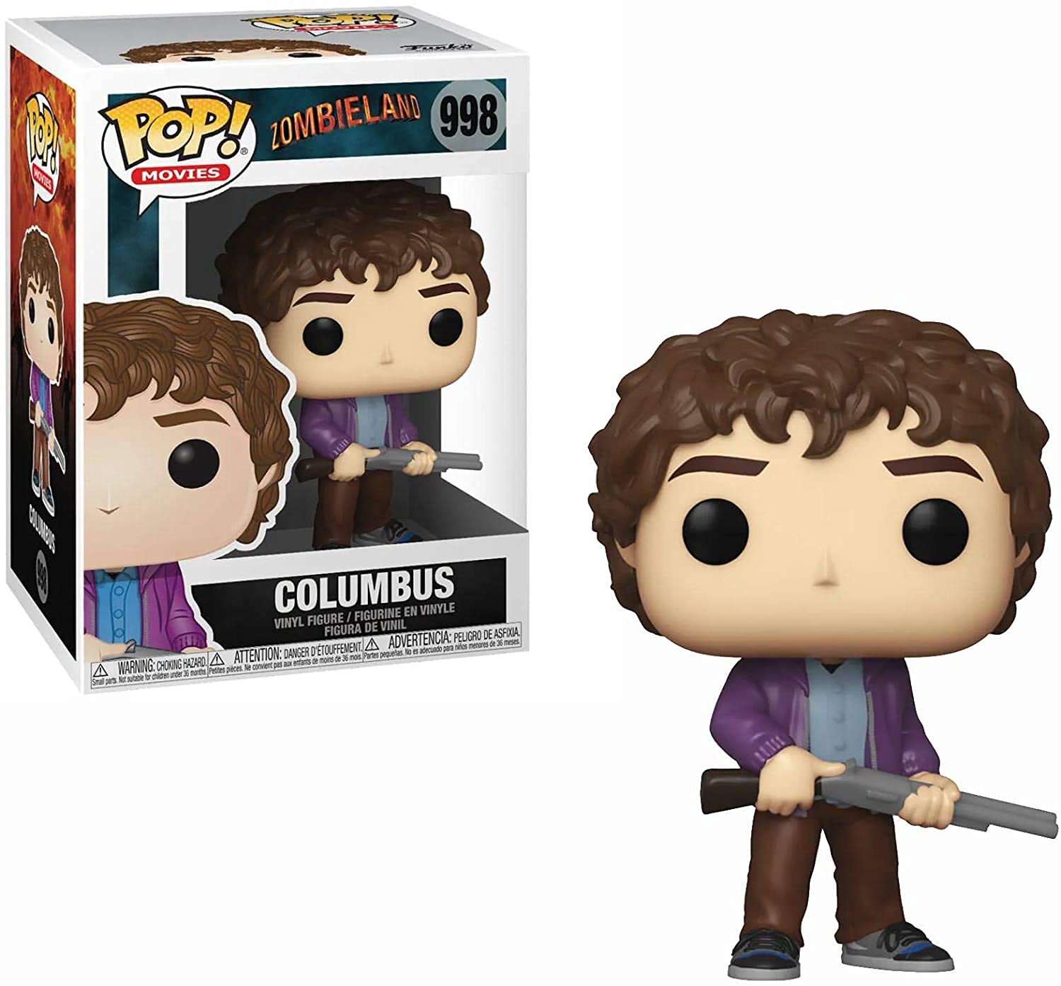 POP Películas: Zombieland - Figura de vinilo de Columbus Funko Pop! (con funda protectora compatible con Pop Box)