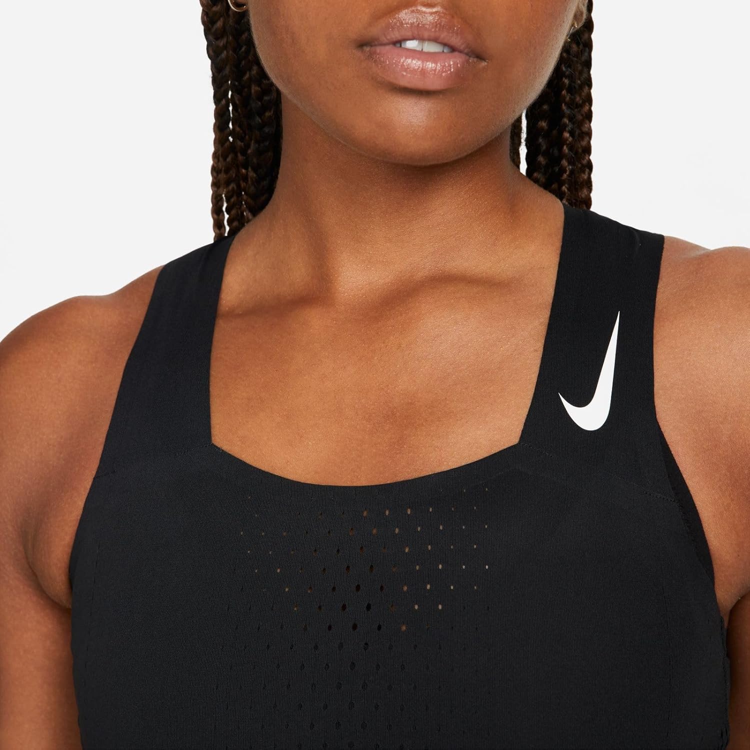 Nike Dri-FIT ADV AeroSwift Women's Running Crop Top, Black, XL