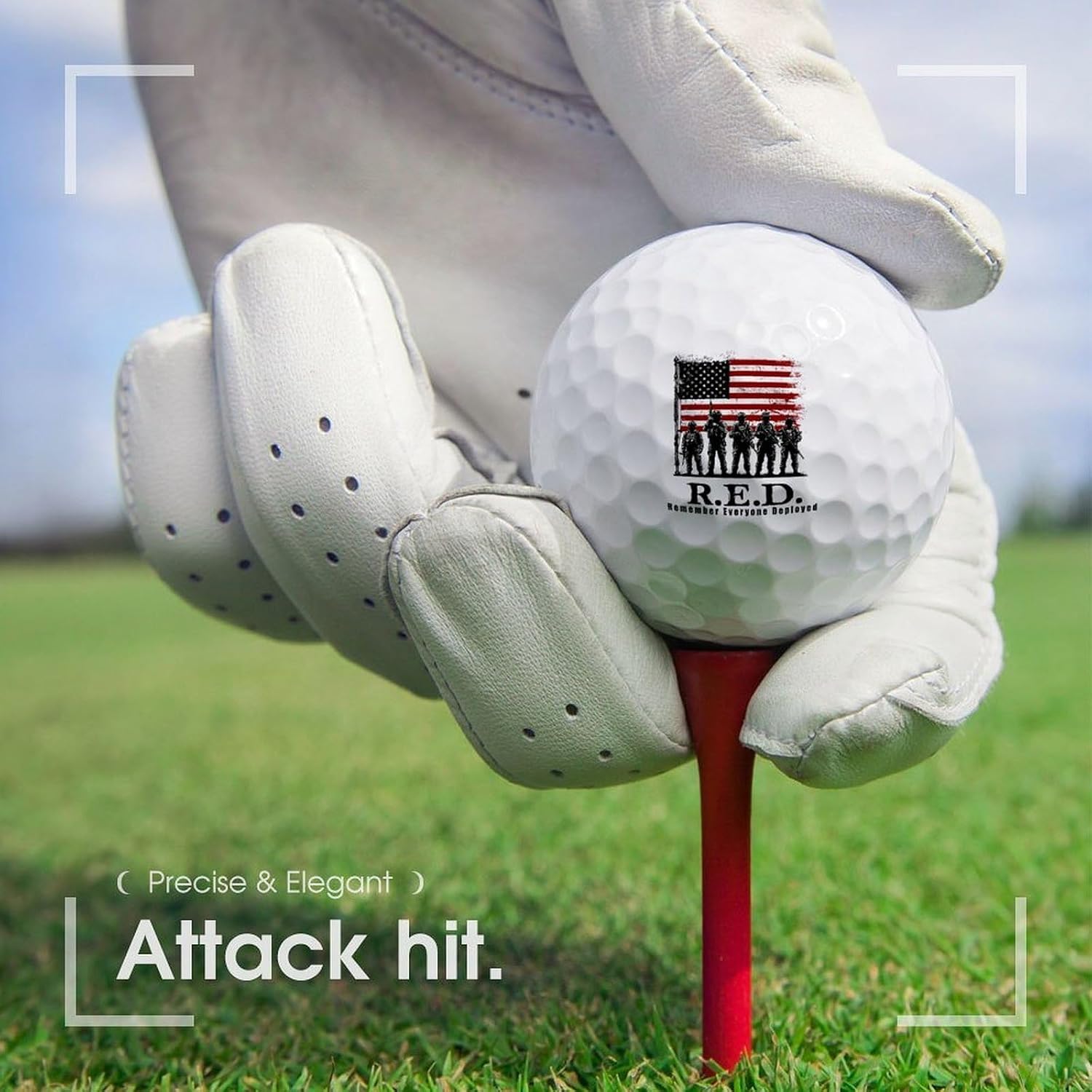 Remember Deployed R.E.D Friday Funny Golf Balls Novelty Golfer Gifts | Practice Balls,Golf Accessories