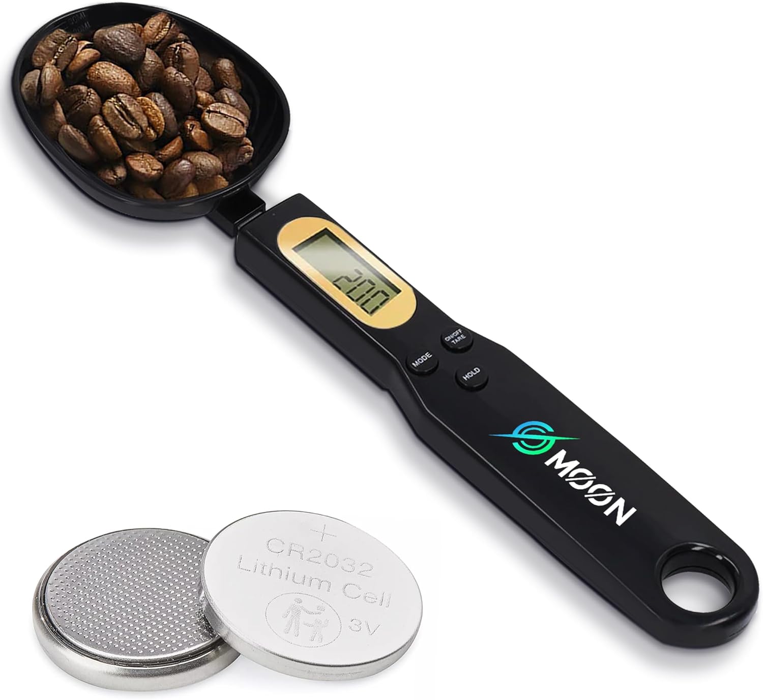 Digital Measuring Spoon Scale 500g/0.1g – Precision Coffee, Cooking & Baking Scale – Great Holiday Gift Under $15 for Coffee Lovers & Home Cooks – LCD Display, Batteries Included