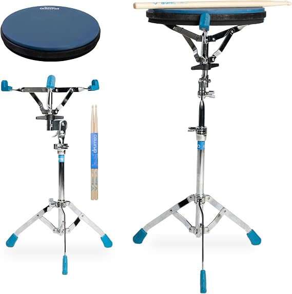 Drumeo QuietPad + PadStand + 5A drumsticks Bundle